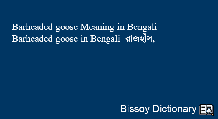 Barheaded goose in Bengali