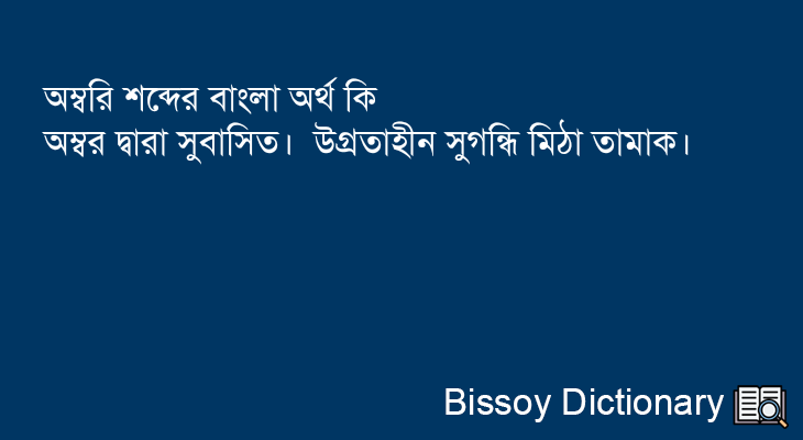 অম্বরি এর বাংলা অর্থ