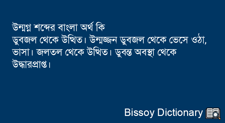 উন্মগ্ন এর বাংলা অর্থ