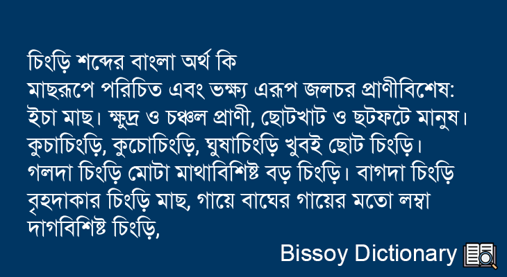 চিংড়ি এর বাংলা অর্থ