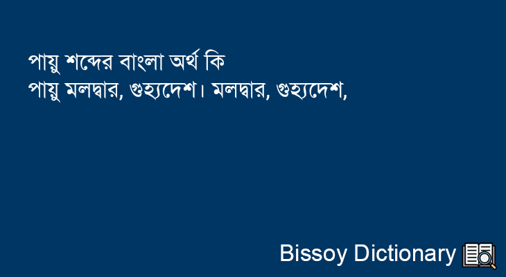 পায়ু এর বাংলা অর্থ