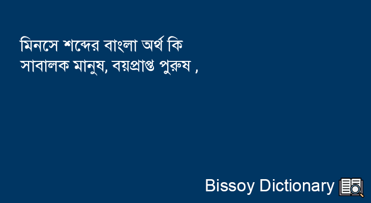 মিনসে এর বাংলা অর্থ