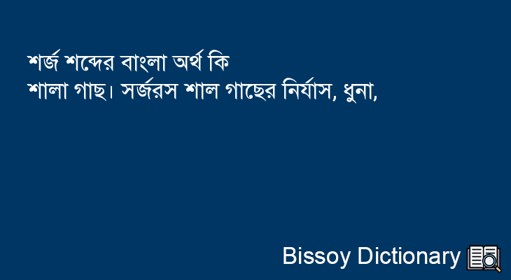 শর্জ এর বাংলা অর্থ