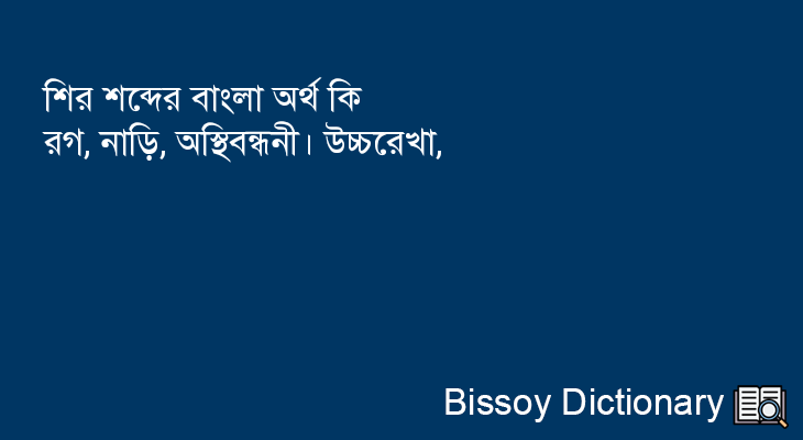 শির এর বাংলা অর্থ