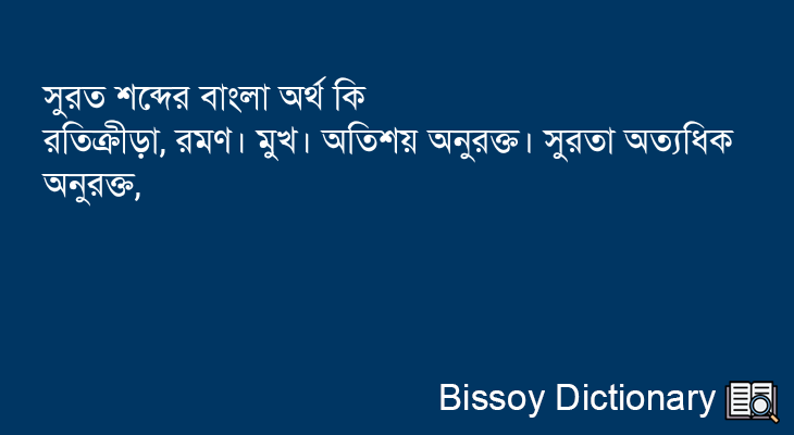 সুরত এর বাংলা অর্থ